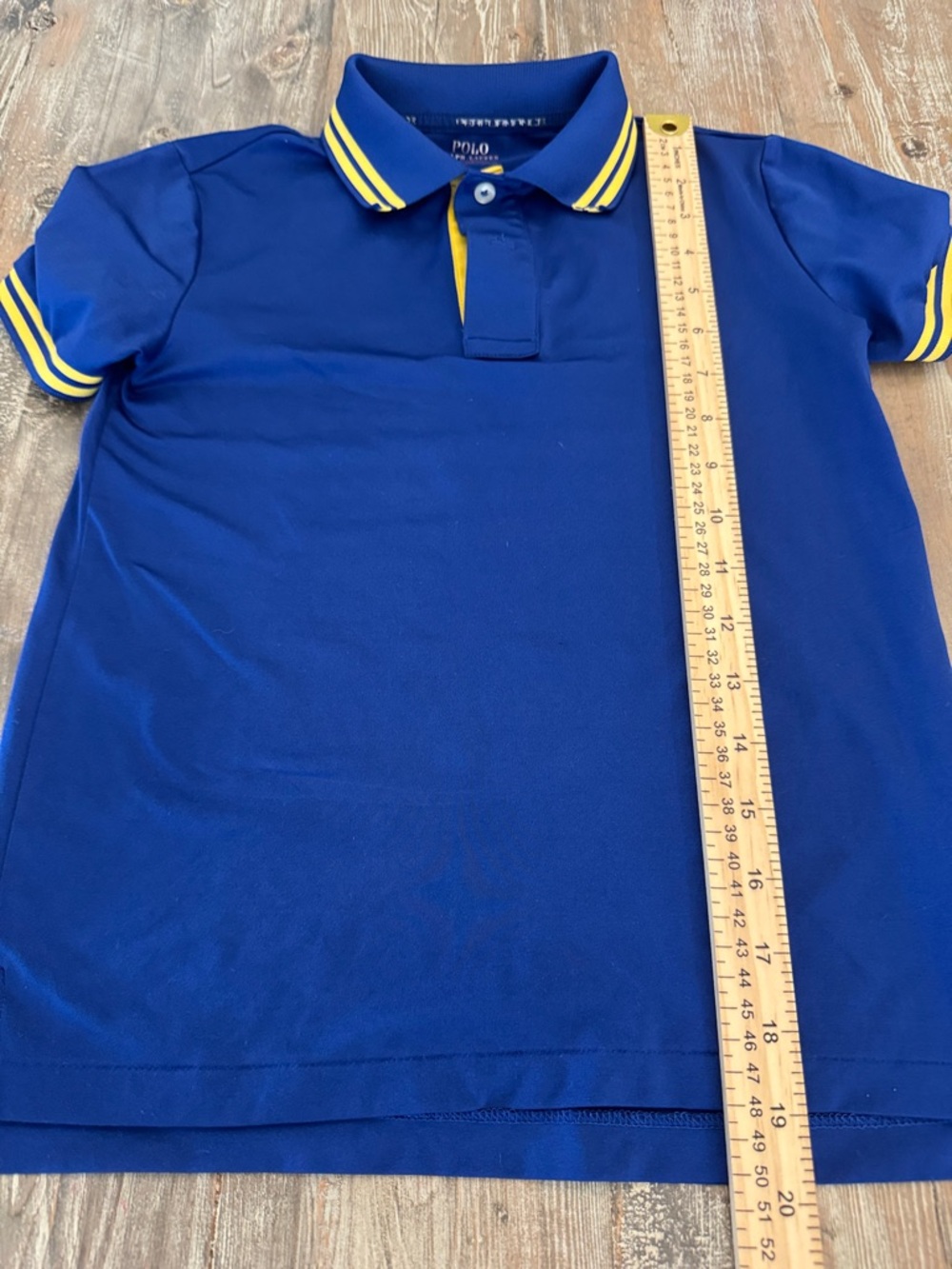 Polo by Ralph Lauren Royal Blue Polo with Yellow Accents